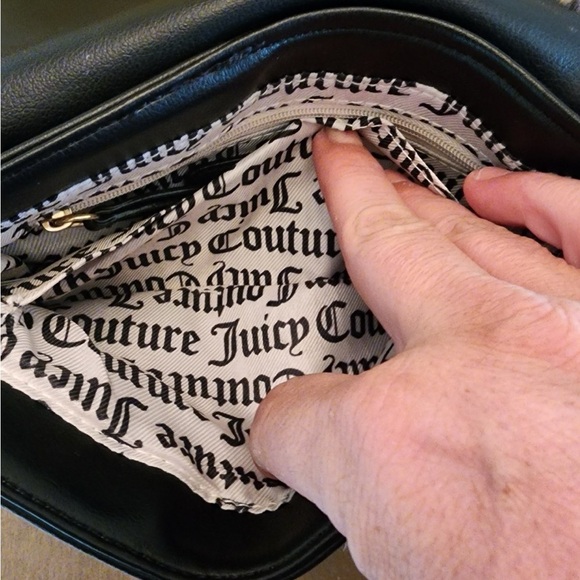 Juicy Couture Black Faux Fur Flap Crossbody Mini Bag - Picture 5 of 5